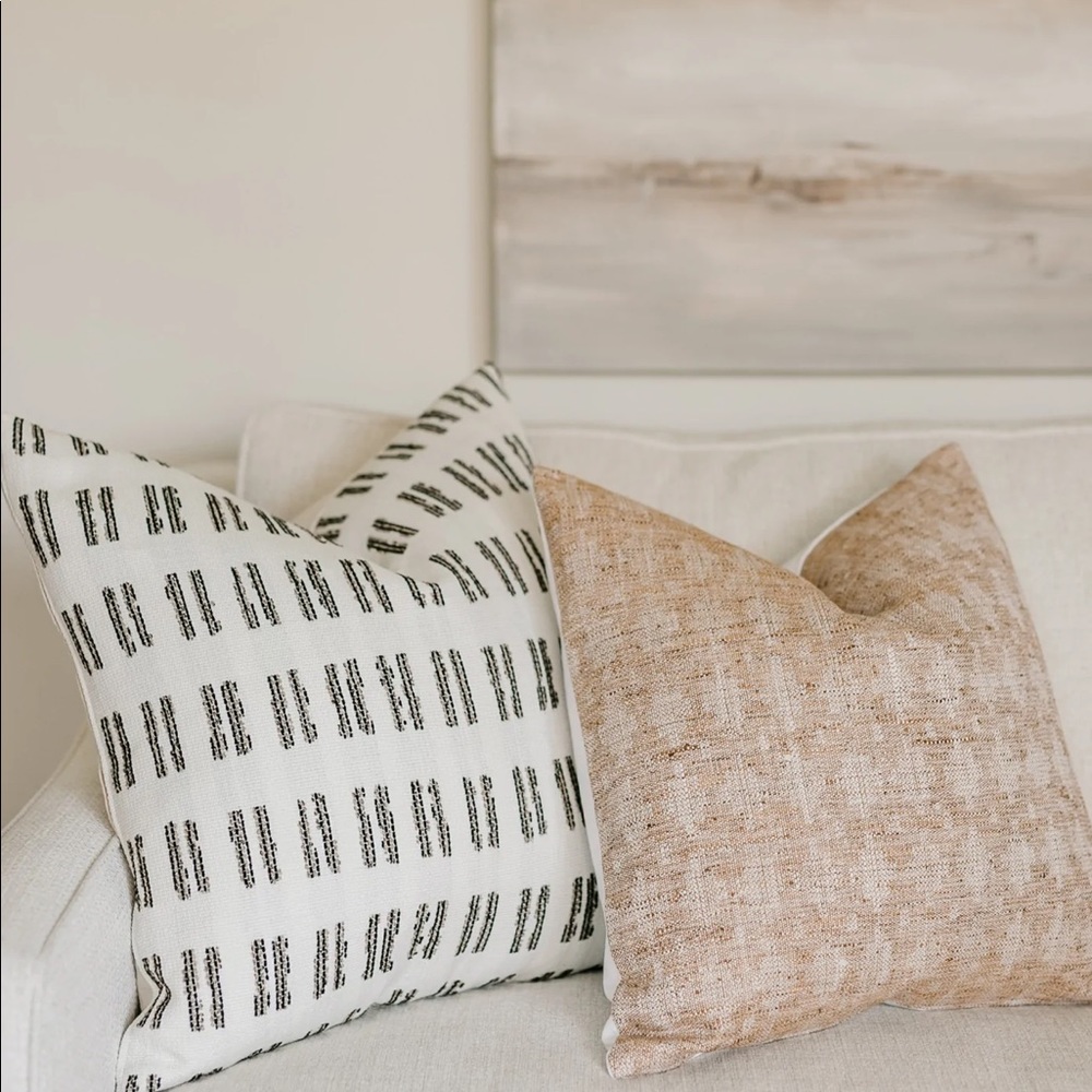 Lule & Co Woven Cognac Pillow Cover